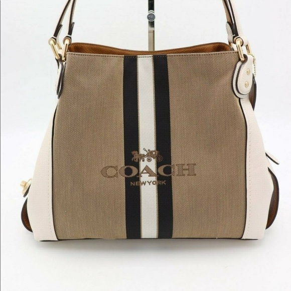 coach horse and carriage jacquard edie 31 shoulder bag